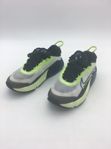 Nike Air Max 2090 PS White Black Blue Kids Size 2Y Athletic Shoe (CU2093-101) - Picture 4 of 11
