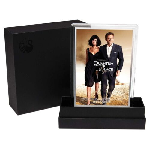 The Perth Mint - James Bond 007 Quantum of Solace Movie Poster - Pure Silver -5g - Foto 3 di 4
