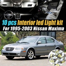 10pc Super White Car Interior Led Light Bulb Kit For 1995-2003 Nissan Maxima 10pc Super White Car Interior Led Light Bulb Kit For 1995-2003 Nissan Maxima