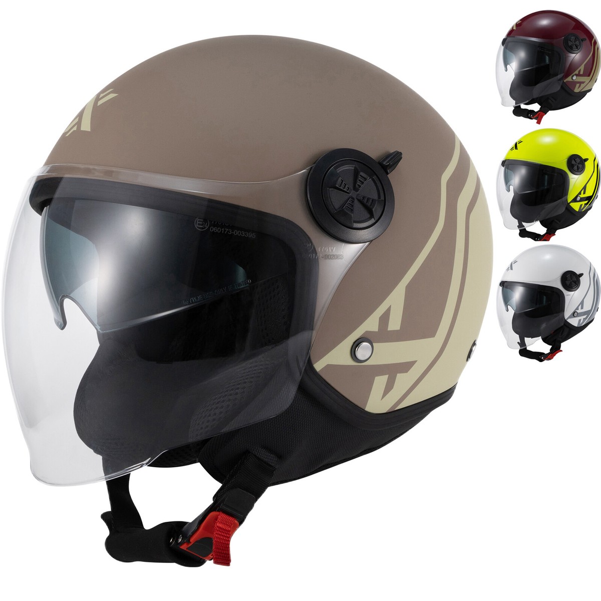 Shox Interceptor SV Delta Open Face Motorcycle Helmet With Sun Visor ECE 