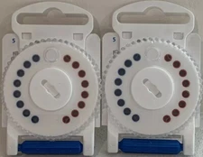2 Packs of HF 3 Red/Blue Wax Filter For Resound Alera, Dot, Dot2 Hearing Aids.