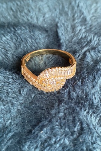 Cubic Zirconia Ring YGI signed 18k Yellow Gold over Sterling Silver 1.67ctw JTV - Picture 7 of 14