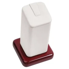 Red Rosewood Jewelry Ring Display Stand, 3" Tall