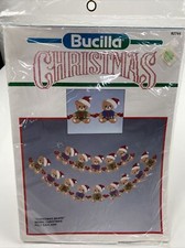 BUCILLA CHRISTMAS BEARS FELT GARLAND MERRY CHRISTMAS KIT 82744