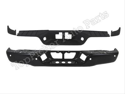 Rear Step Bumper Face Bar Blk Top Extension Pad W/Hole 4Pc For 2007-2013 Tundra