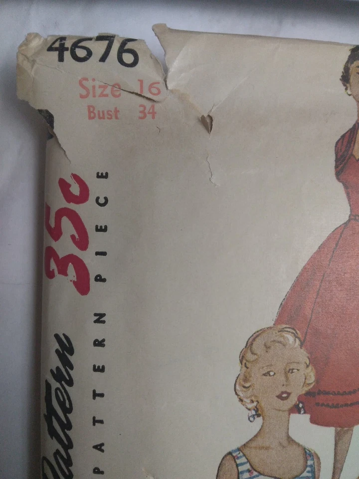 Dress Bolero Crop Jacket 16 Simplicity 4676 Sewing Pattern 40's Bridal Wedding - Image 3 of 4