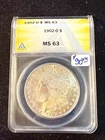 1902 O MORGAN DOLLAR ANACS MS 63
