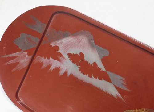 Antique Japanese Lacquer Tray & Two Dishes - Picture 3 of 12