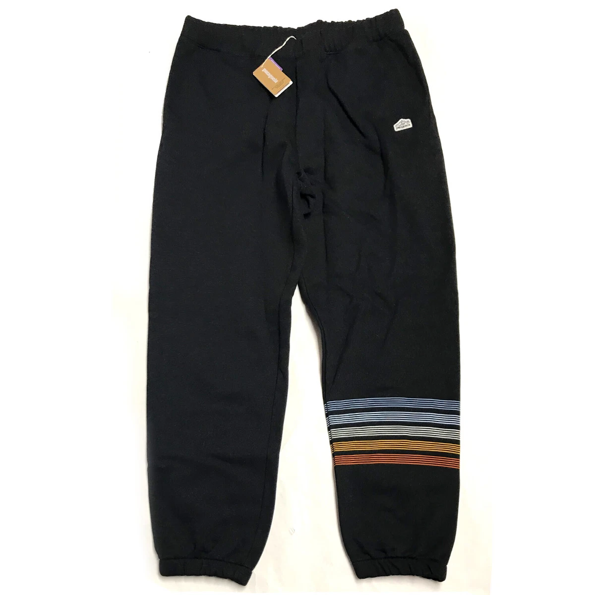 Patagonia Mens - Line Logo Ridge Stripe Uprisal Sweatpants - Ink Black