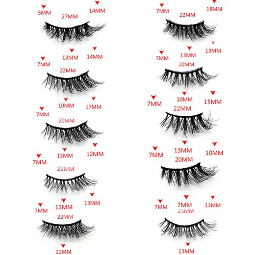 10 Pairs/Set 3D Mink False Eyelashes Long Natural Lashes Thick Half Fake Eye ^ - Picture 12 of 22