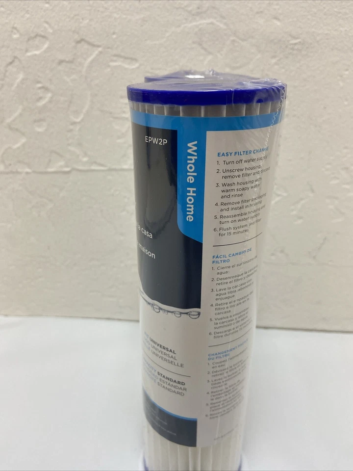 2-Pack EcoPure Universal Fit Pleated Replacement Water Filter EPW2P - Image 2 of 4