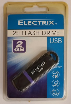 Electrix 2GB USB Plug&Play Flash Drive NEW
