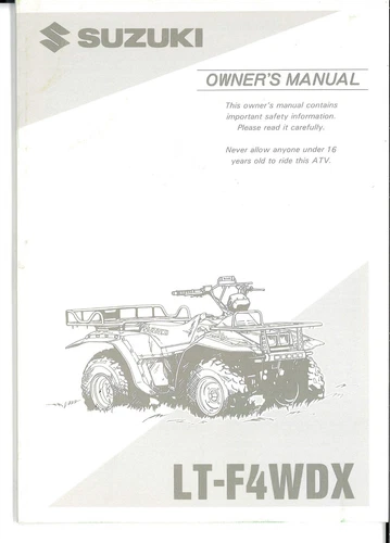 MANUAL, OWNERS | MODEL SDRAWING NOT SHOWN