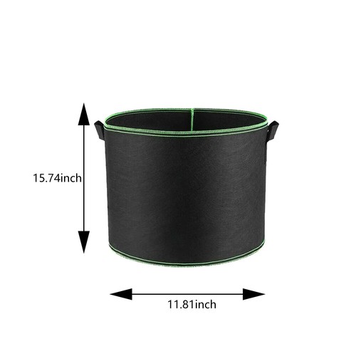 5 Pk Plant Grow Bags Fabric Pot Nursery Soil Bag Thickened Nonwoven 1-15 Gallon - Picture 26 of 27