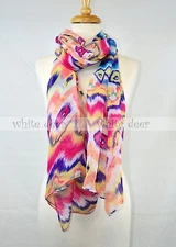 72" Long Bright Color Colorful Leopard Animal Print Scarf Wrap Shawl Fashion