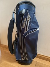 Wilson Golf Cart Bag Blue 6 Way Divider With Rain Hood