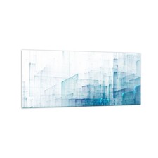 Quadro su Vetro 120x50cm 3D Astrazione Tecnologia Stampe Immagini Moderni Murale