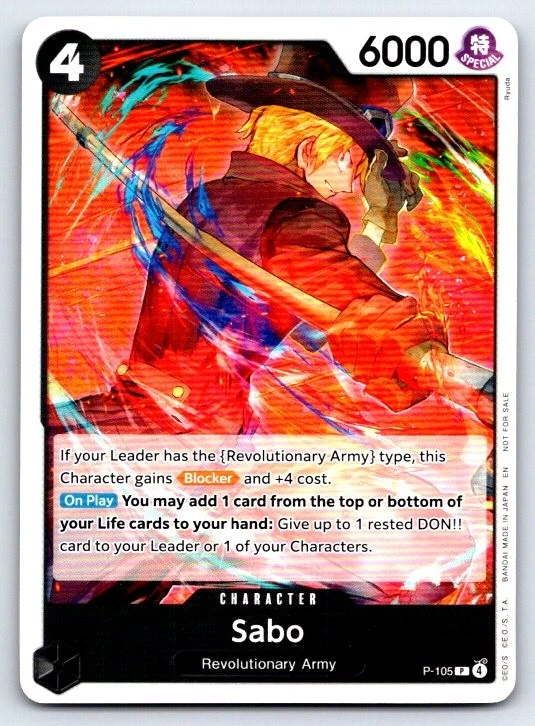 Sabo P-105 One Piece Promotion Cards | Updated Oct 2026