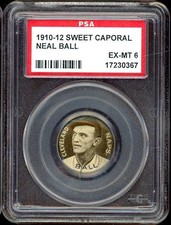 1910-12 Sweet Caporal Pins P2 Neal Ball PSA 6