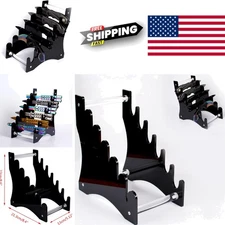 Fixed Blade Knife Holder Sturdy Acrylic Stand Holds 6 Knives with Pedestal Base