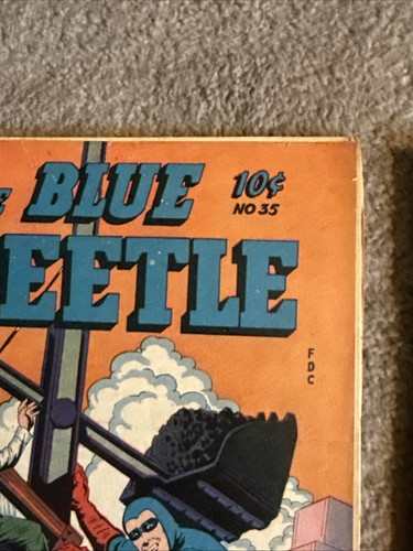Blue Beetle #35 #39 & #41 1944-1946 WWII Super Hero Comic-PRE-CODE VIOLENCE - Picture 4 of 24