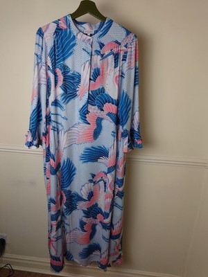 Dea Kudibal Rosanna Midi/Maxikleid Crane Print Gr. Large leichte Taschen 