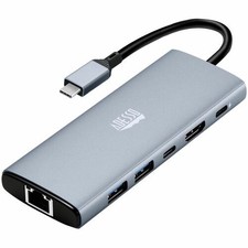 Adesso AUH-4035 7 in 1 Docking Station, Supports USB C to x1 4K HDMI, 3x USB-A 3