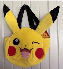 New Winking Pokemon Pikachu Plush Basket, bag, tote, BioWorld Easter Halloween