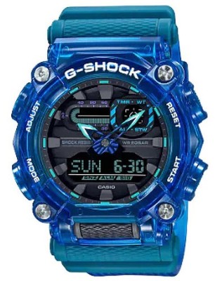 Casio Genuine G Shock Ana Dig Transparent BLUE GA900SKL-2  GA900 Watch