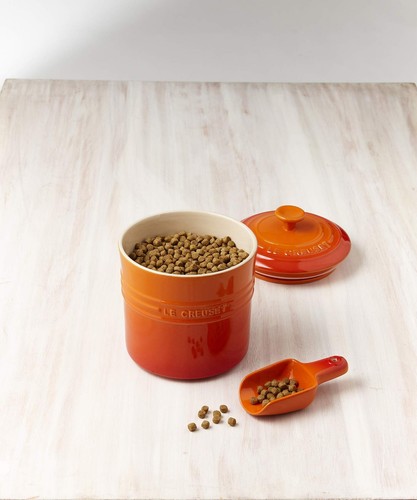 Le Creuset Food Container Pet Food Container (with Scoop) Dog Cat Orange [Author - Picture 4 of 4
