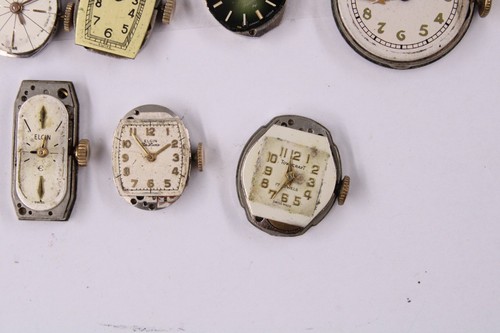 Lot of 10 vin. oval shaped watch movements - for use of parts Kelton & More 8a - Picture 4 of 5