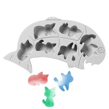 Katzen Silikonform 6-fach - Mit der Eisw&uuml;rfelform aus Silikon f&uuml;r sechs s&uuml;&szlig;e