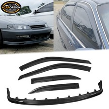 Fit 96-97 Honda Accord 4dr Mugen Style Front Bumper Lip Sun Guard Window Visor Fit 96-97 Honda Accord 4dr Mugen Style Front Bumper Lip Sun Guard Window Visor