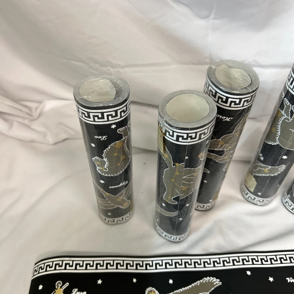 Винтажный знак зодиака отделка обои границы супер редкий новый из старых запасов 6 рулонов 5 ярдов каждый - Изображение 3 из 4