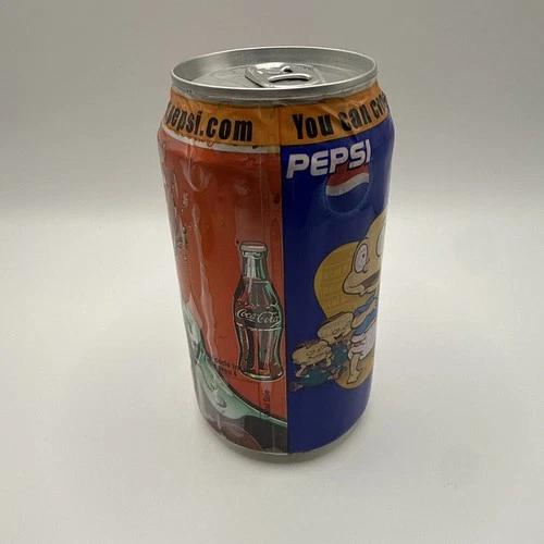 Pepsi Nickelodeon Rugrats Soda Can Wrapper Label Vintage RARE Coke Collectable
