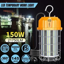LED Temporary Work Lights 150W 5000K Construction Jobsite Lighting ETL Listed