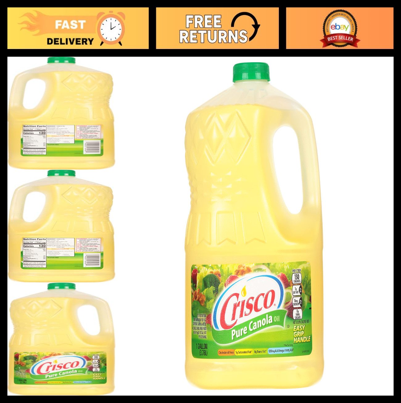 , 1 Gallon - Healthy Cooking Oil For Frying & Baking