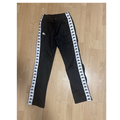 Kappa Damen Trainingshose XS Schwarz Weiß mit Seitenstreifen