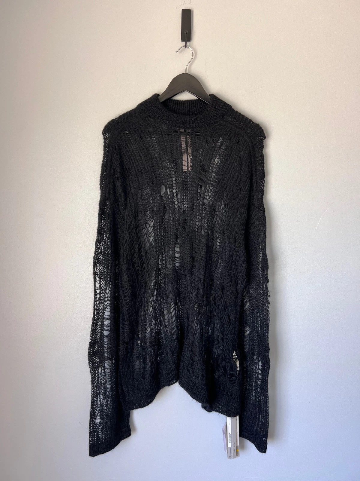 Maglione Rick Owens Tommy Lupetto Taglia XL Nero NUOVO Made in Italy