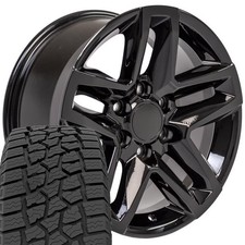 Set4 18x8.5 Black 5911 Wheels 27565r18 At Tires Fit Chevy Silverado Tahoe Set4 18x8.5 Black 5911 Wheels 27565r18 At Tires Fit Chevy Silverado Tahoe