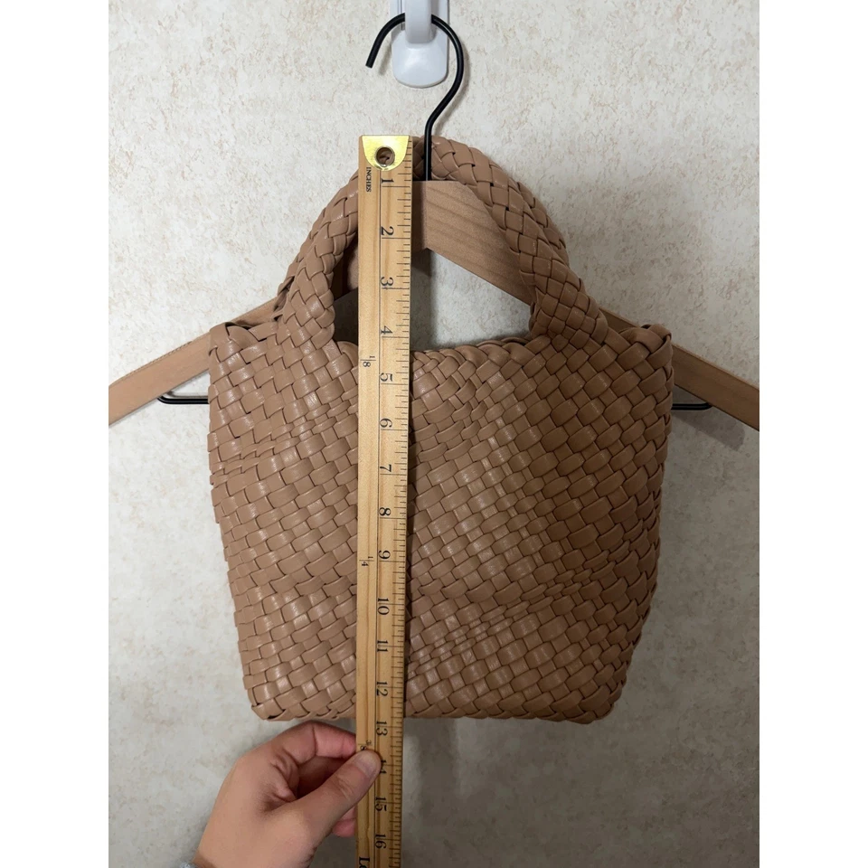 Bolso Melie Bianco Johanna Desnudo Pequeño Reciclado Vegano Tejido con Bolsa Foto 3 de 4