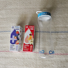 Cirkul 22 Oz. Water Bottle w/ 2 Flavored Cartridges, Mix. Berry, Fruit Pnch EUC