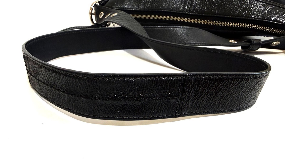 NICE COACH Y2K PLEATED BLK SIGNATURE C MEDIUM CROSSBODY SHOULDER