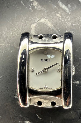 EBEL BELUGA MANSCHETTE DAMEN UHR QUARTZ STAHL 20MM OHNE BAND