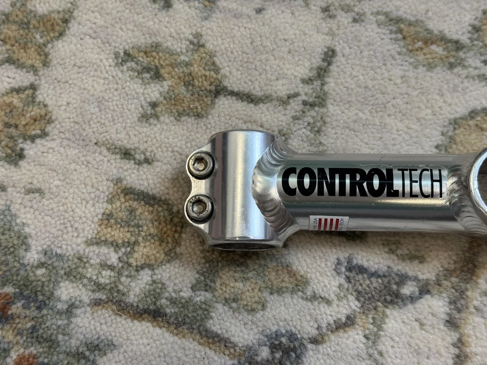 Raro Control Tech 1" vástago sin rosca - 100 mm x 26,0 - plateado - EE. UU. - corteza de colección Foto 3 de 4