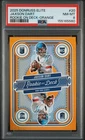 2025 PANINI DONRUSS ELITE ROOKIE ON DECK ORANGE #20 JAXSON DART RC /199 PSA 8