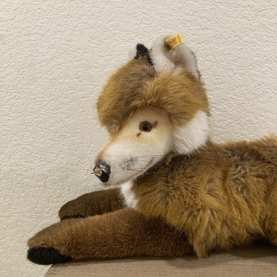 Steiff Molly Fuzzy Red Fox 0347/55 with Tags from Germany Vintage