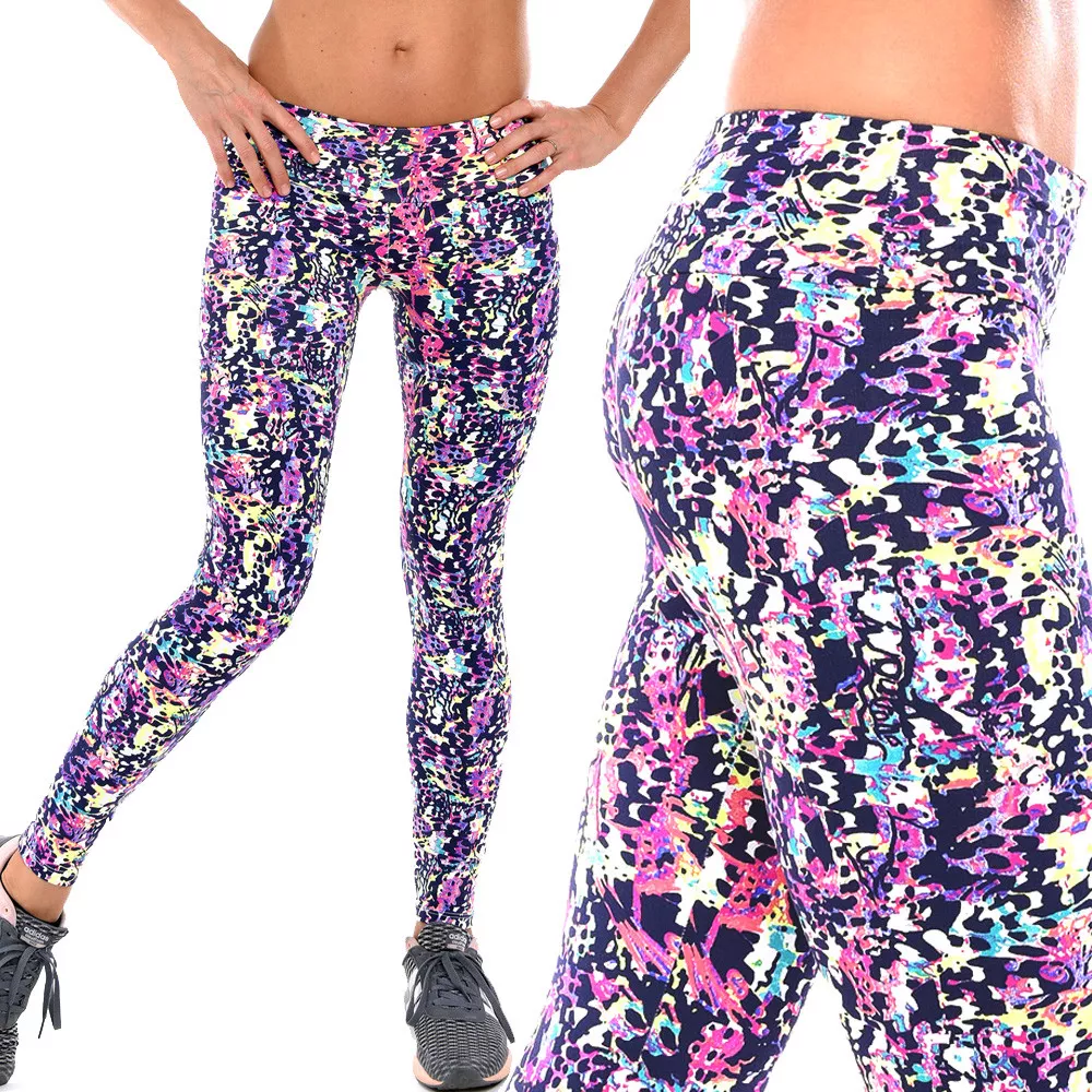 Lino Brazilian Supplex Leggings High Waist 14-16-18 XL Printed Pants UV 50+  $62