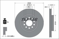 Textar 2X Bremsscheiben Vorne BelüFtet Beschichtet FüR MG