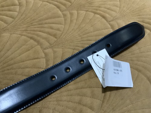 Cinturón de cuero azul George Cleverley para hombre talla 28 hecho a mano en Reino Unido nuevo con etiquetas - Imagen 8 de 11